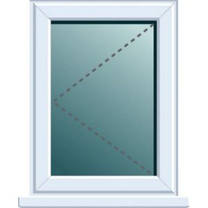 Frame One Clear Double Glazed White Pvcu Lh Window, (H)970mm (W)620mm