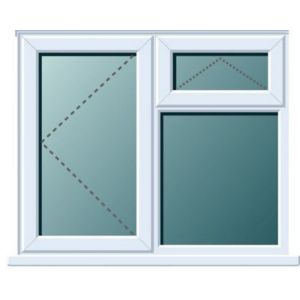 Double Glazed White Upvc Lh Window, (H)970mm (W)1190mm