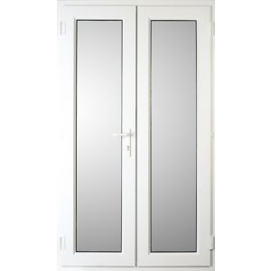 Weston 1 Lite Glazed White Upvc External French Door Set, (H)2055mm (W)1190mm