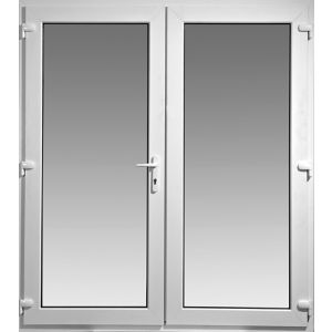 Wimborne 1 Lite Glazed White Upvc External French Door Set, (H)2055mm (W)1790mm