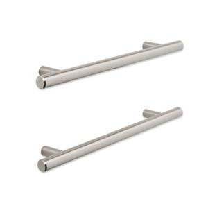 It Kitchens Brushed Nickel Effect Straight Cabinet Handle, Pack Of 2 Silver