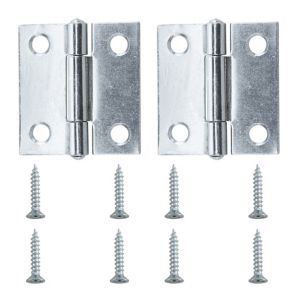 Zinc-Plated Metal Butt Door Hinge No88 (L)38mm, Pack Of 2