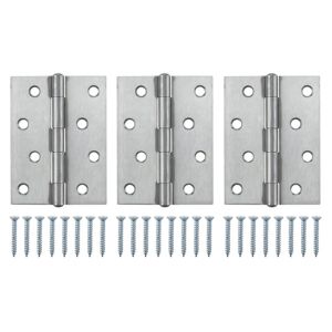 Image of Stainless steel Butt Door hinge (L)100mm Pack of 3