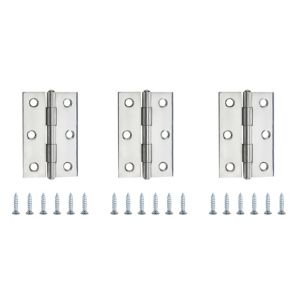 Image of Stainless steel Butt Door hinge (L)75mm Pack of 3