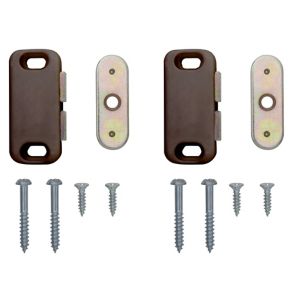 Image of Brown Carbon steel Magnetic Cabinet catch Pack of 12