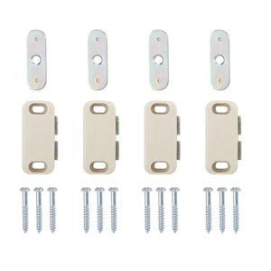 Image of Magnolia Carbon steel Magnetic Cabinet catch Pack of 12