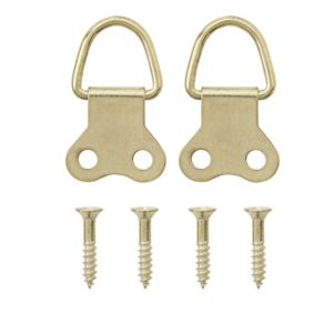 Brass-Plated Large Picture Hook, Pack Of 4