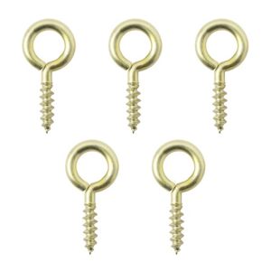 Image of Brass Extra small Screw eye (L)16mm Pack of 25