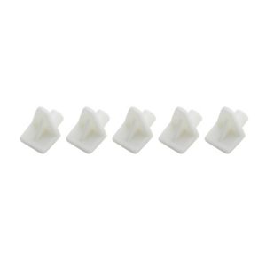 Image of White Plastic Shelf support (L)14mm Pack of 20