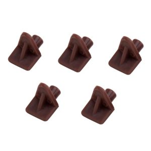 Image of Brown Plastic Shelf support (L)14mm Pack of 20