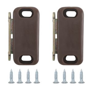 Image of Brown Carbon steel Magnetic Cabinet catch Pack of 2