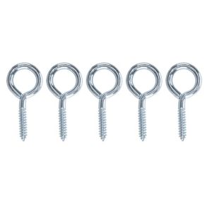 Image of Zinc-plated Metal Large Screw eye (L)26mm Pack of 25