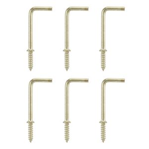 Image of Brass-plated Large Cup hook (L)54.5mm Pack of 6