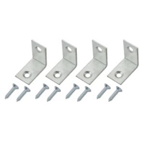 Image of Zinc-plated Mild steel Corner bracket (L)25mm Pack of 4