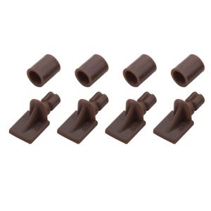 Image of Brown Plastic Shelf support (L)26mm Pack of 12