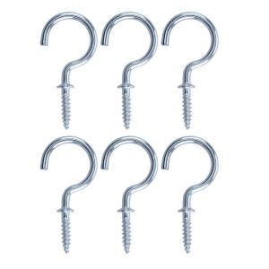 Zinc-Plated Extra Large Cup Hook (L)55mm, Pack Of 6