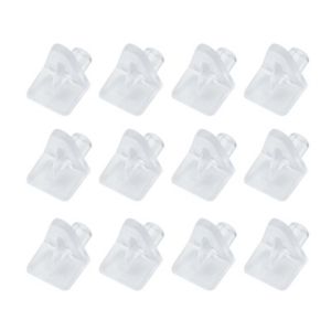 Image of Clear Nickel-plated Plastic Shelf support (L)14mm Pack of 12