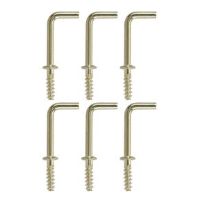 Image of Brass-plated Small Cup hook (L)30mm Pack of 6
