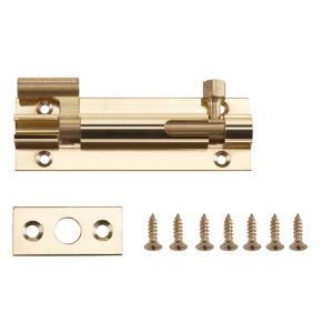 Brass Barrel N236 Door Bolt (L)76mm (W)25mm