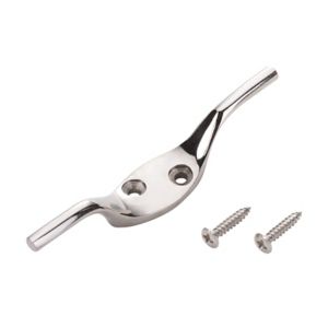 Image of Polished Nickel-plated Brass Cleat hook (L)75mm