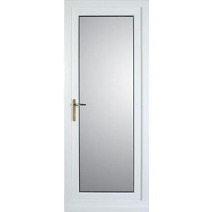 Image of Fully glazed White uPVC RH External Back Door set (H)2055mm (W)840mm