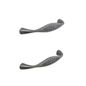 Cooke & Lewis Antique Pewter Effect Curved Cabinet Handle, Pack Of 2