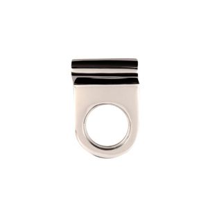 Image of Polished Chrome effect Metal Cylinder Pull latch (L)70mm