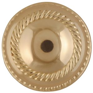 Image of Polished Brass effect Zamac Round Door knob (Dia)53mm Pair