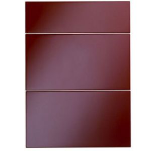 Cooke & Lewis Raffello High Gloss Red Drawer Front, Set Of 3