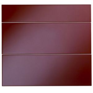 Cooke & Lewis Raffello High Gloss Red Slab Drawer Front, Set Of 3