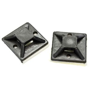 Image of B&Q Black Cable tie mount Pack of 20
