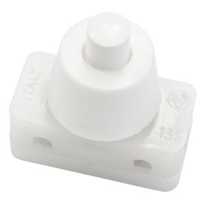 Image of B&Q 2A 1 way White Single Press Switch