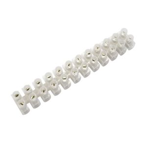 Image of B&Q White 15A 12 way Cable connector strip