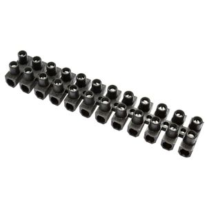 Image of B&Q Black 15A 12 way Cable connector strip Pack of 5