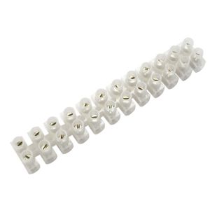 Image of B&Q White 30A 12 way Cable connector strip Pack of 5