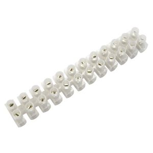 Image of B&Q White 3A 12 way Cable connector strip