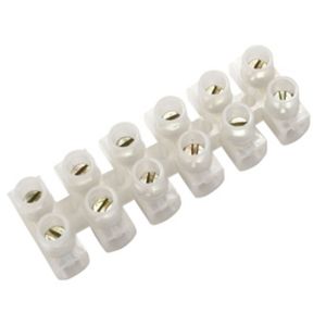 Image of B&Q White 3A 6 way Cable connector strip