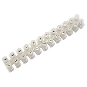 Image of B&Q White 5A 12 way Cable connector strip