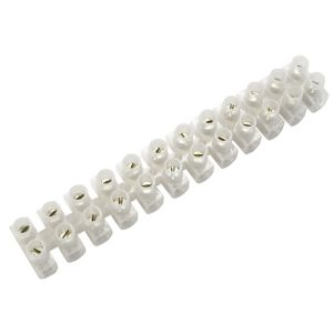 Image of White 5A 12 way Cable connector strip Pack of 10