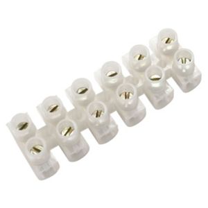 Image of B&Q White 5A 6 way Cable connector strip