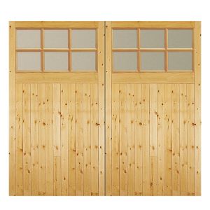 Image of Side hung Glazed Garage door pair (H)2134mm (W)2134mm