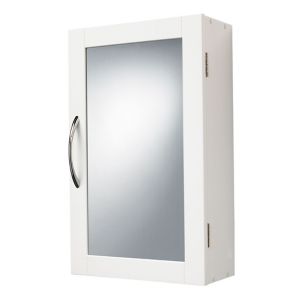 Image of B&Q Lenna White Single door Mirrored Cabinet (W)300mm (D)500mm