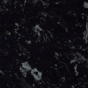 Image of 38mm B&Q Ebony Black Gloss Granite Effect Square Edge Curved Island Bar Worktop (L)1740mm (D)970mm