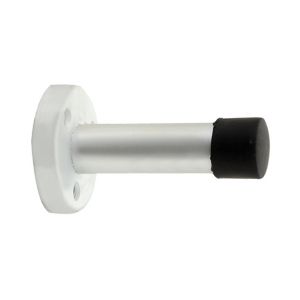 Image of Silver effect Aluminium Wall-mounted Door stop