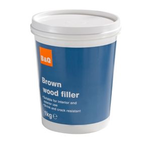 Diall Brown Ready Mixed Wood Filler 1Kg