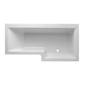 Image of Cooke & Lewis Adelphi Acrylic Right-handed L-shaped Shower Bath (L)1675mm (W)850mm