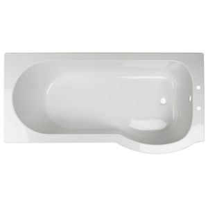 Image of Cooke & Lewis Adelphi Acrylic Right-handed P-shaped Shower Bath (L)1675mm (W)850mm