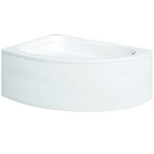 Cooke & Lewis Strand White L-Shaped Front Bath Panel (W)1495mm