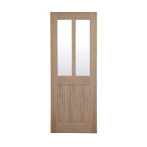 Image of Glazed Cottage Oak veneer LH & RH Internal Door (H)1981mm (W)686mm