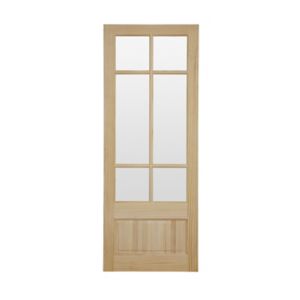 Image of 2 panel 6 Lite Glazed Clear pine LH & RH Internal Door (H)1981mm (W)838mm